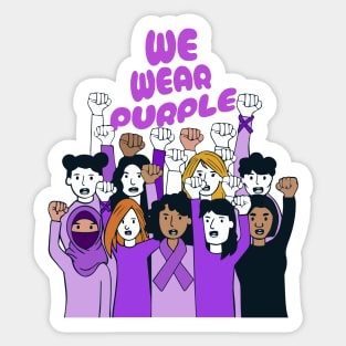 Domestic violence awareness - We Wear Purple Sticker